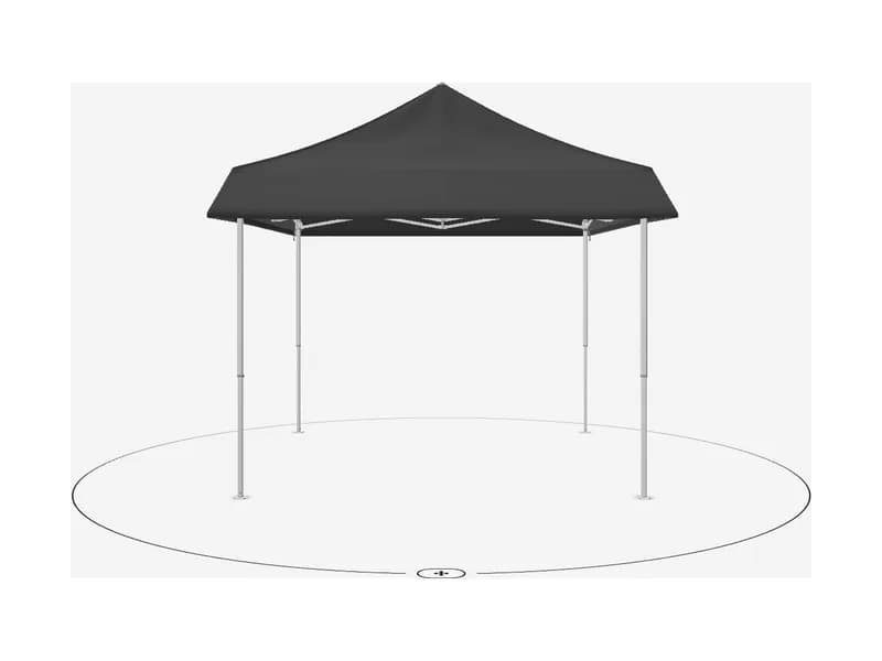 Mastertent 3 × 3 m mit Vordach