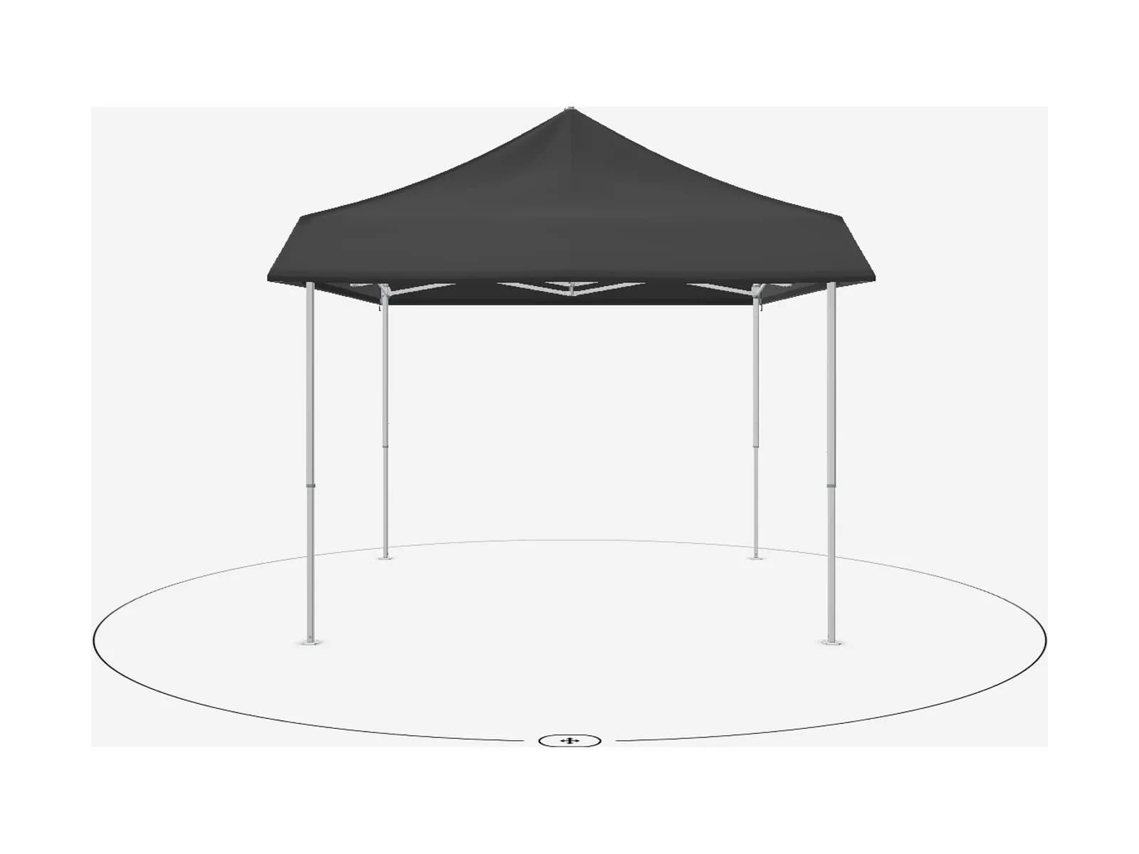 Mastertent 3 × 3 m mit Vordach